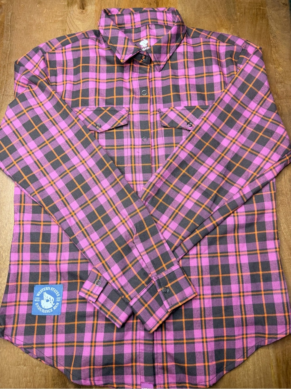 Rabbit Womens’s Purple & Black Plaid Button-Up Shirt